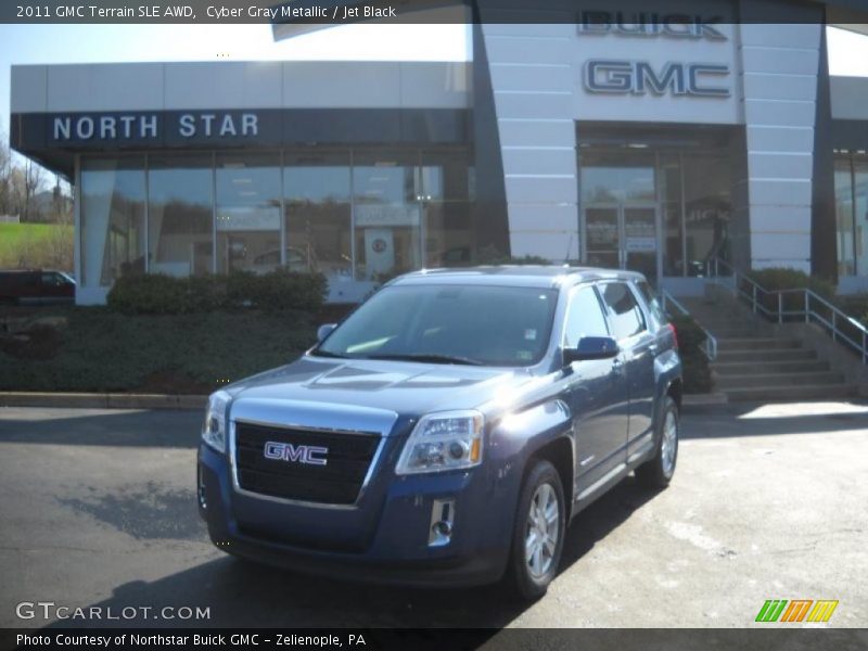 Cyber Gray Metallic / Jet Black 2011 GMC Terrain SLE AWD