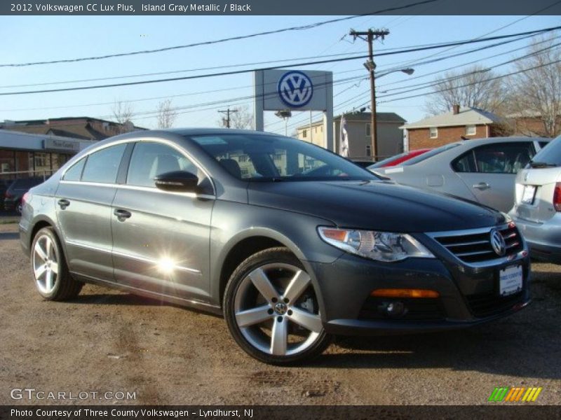 Island Gray Metallic / Black 2012 Volkswagen CC Lux Plus