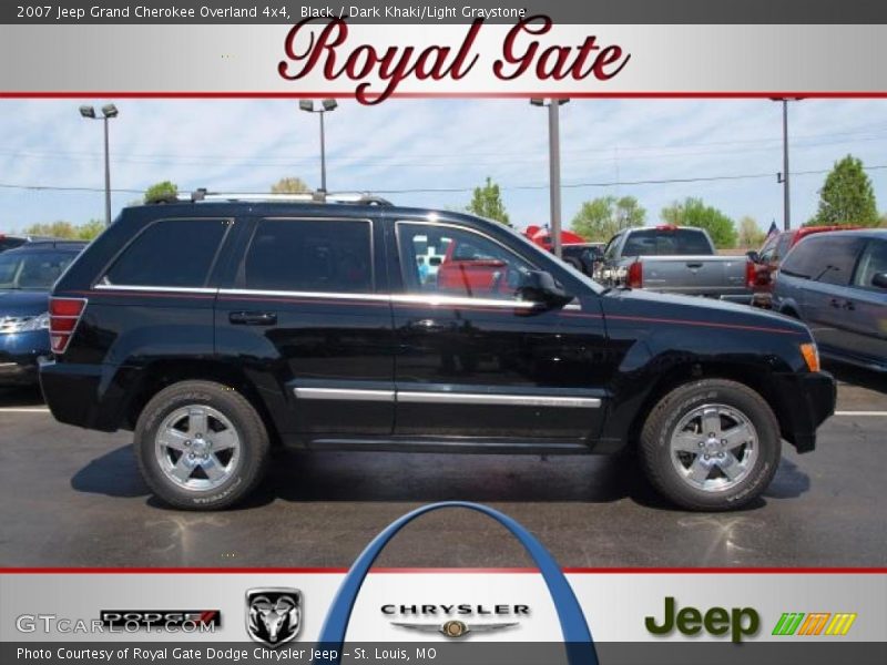 Black / Dark Khaki/Light Graystone 2007 Jeep Grand Cherokee Overland 4x4