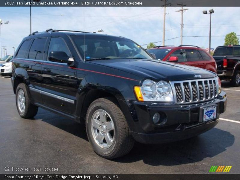 Black / Dark Khaki/Light Graystone 2007 Jeep Grand Cherokee Overland 4x4