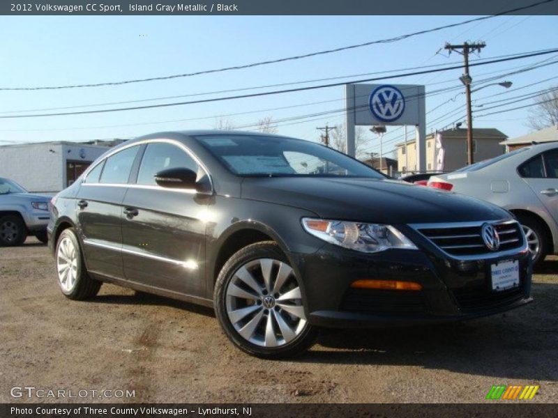 Island Gray Metallic / Black 2012 Volkswagen CC Sport