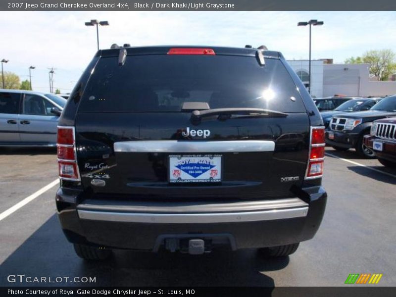 Black / Dark Khaki/Light Graystone 2007 Jeep Grand Cherokee Overland 4x4