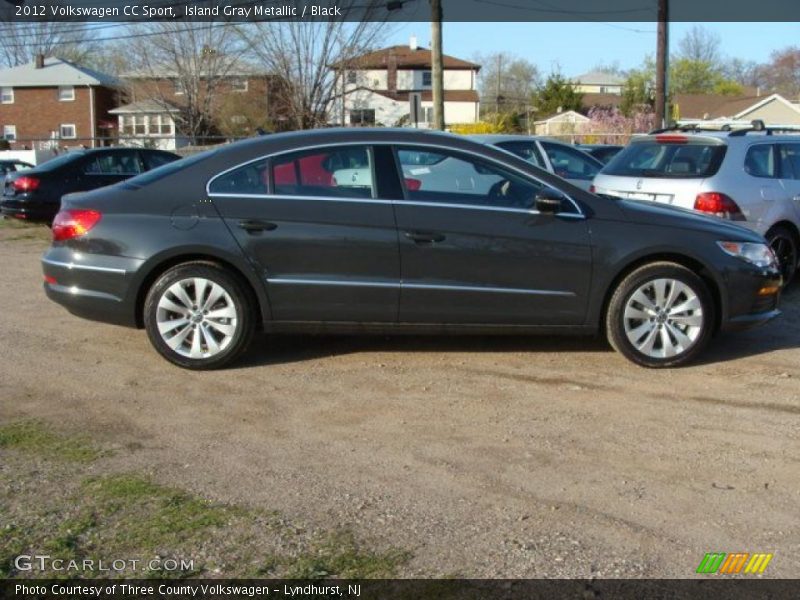 Island Gray Metallic / Black 2012 Volkswagen CC Sport
