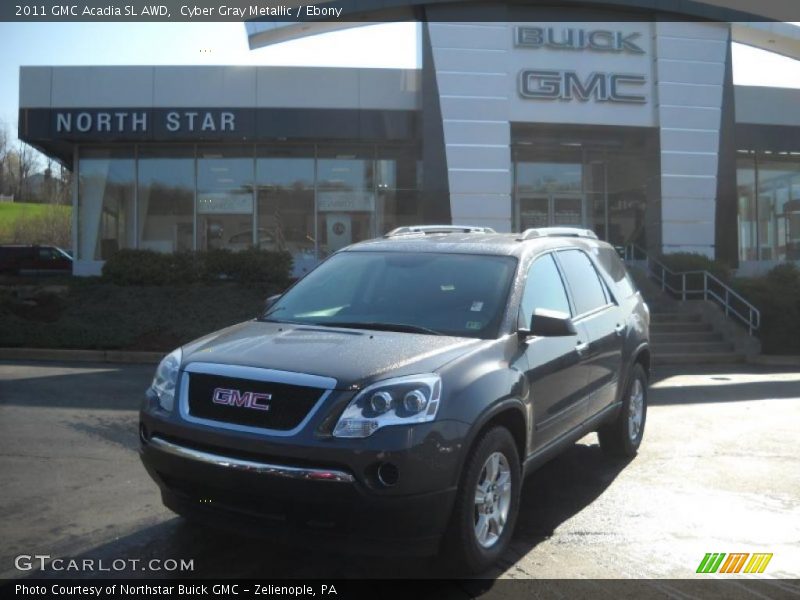 Cyber Gray Metallic / Ebony 2011 GMC Acadia SL AWD