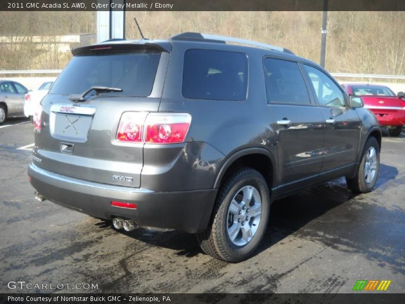 Cyber Gray Metallic / Ebony 2011 GMC Acadia SL AWD