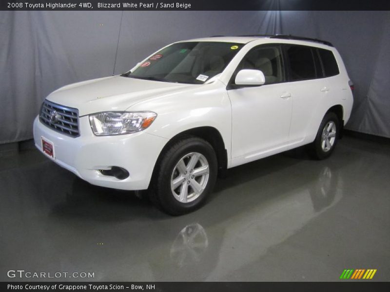 Blizzard White Pearl / Sand Beige 2008 Toyota Highlander 4WD