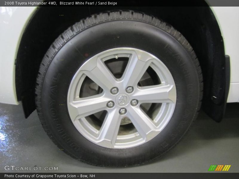 Blizzard White Pearl / Sand Beige 2008 Toyota Highlander 4WD