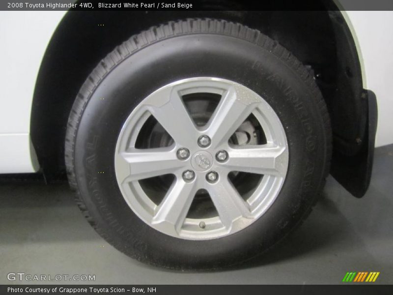 Blizzard White Pearl / Sand Beige 2008 Toyota Highlander 4WD
