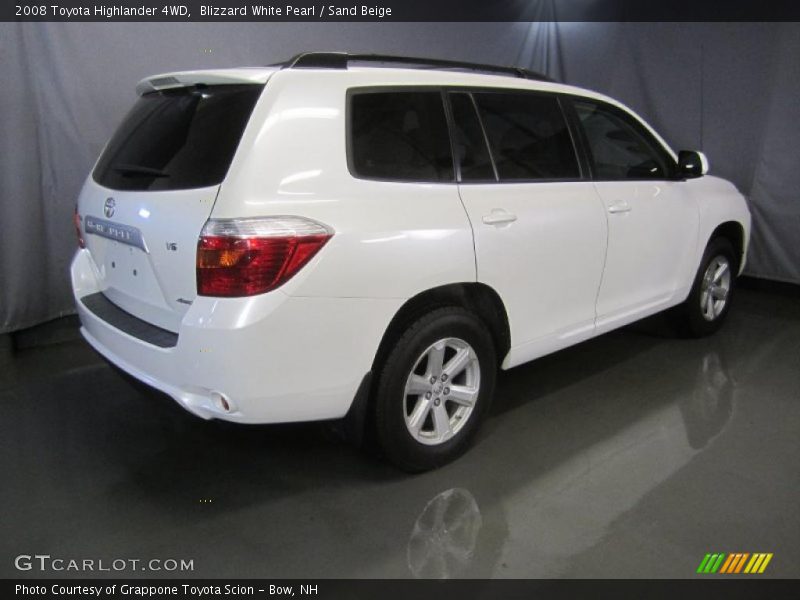 Blizzard White Pearl / Sand Beige 2008 Toyota Highlander 4WD
