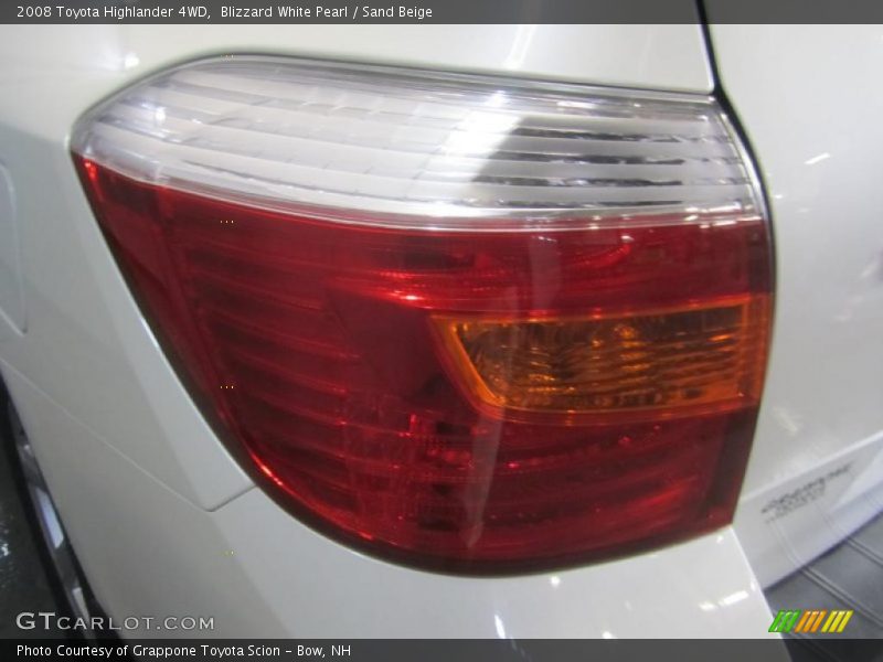 Blizzard White Pearl / Sand Beige 2008 Toyota Highlander 4WD