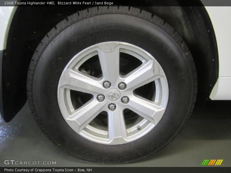 Blizzard White Pearl / Sand Beige 2008 Toyota Highlander 4WD