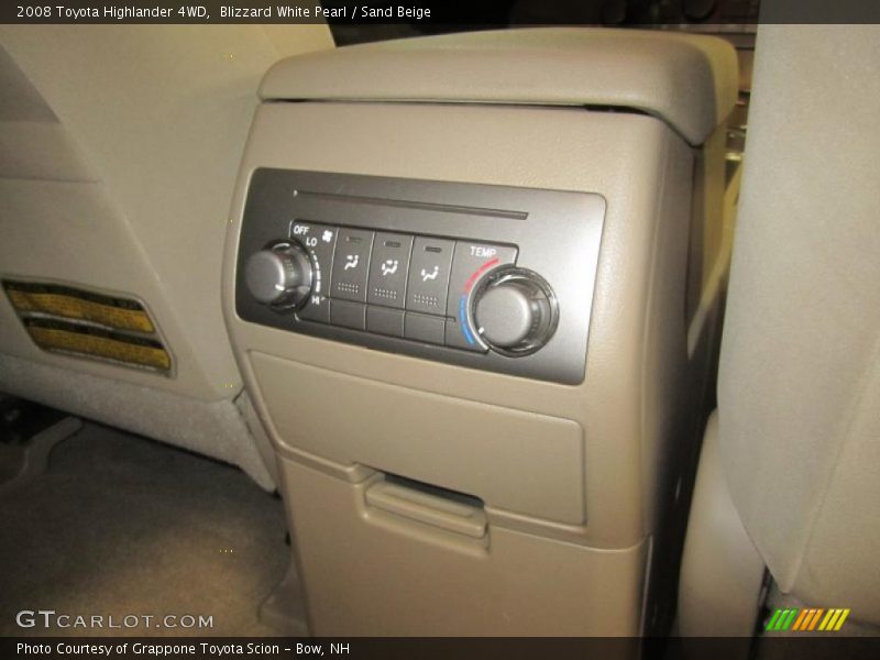 Blizzard White Pearl / Sand Beige 2008 Toyota Highlander 4WD