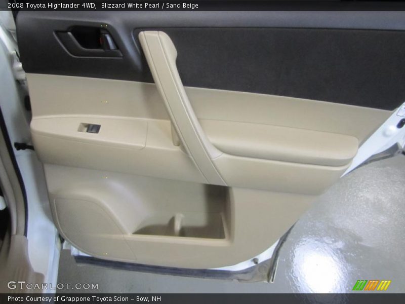 Blizzard White Pearl / Sand Beige 2008 Toyota Highlander 4WD