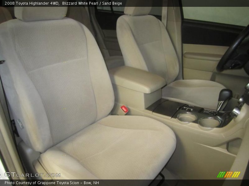 Blizzard White Pearl / Sand Beige 2008 Toyota Highlander 4WD