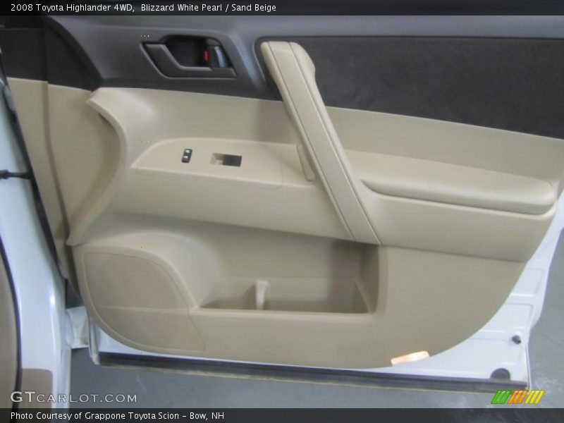 Blizzard White Pearl / Sand Beige 2008 Toyota Highlander 4WD