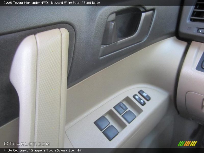 Blizzard White Pearl / Sand Beige 2008 Toyota Highlander 4WD