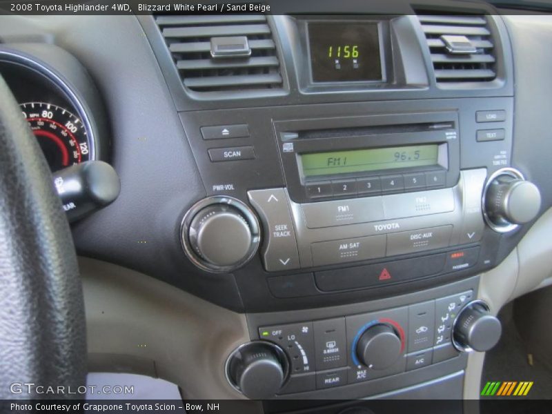 Blizzard White Pearl / Sand Beige 2008 Toyota Highlander 4WD