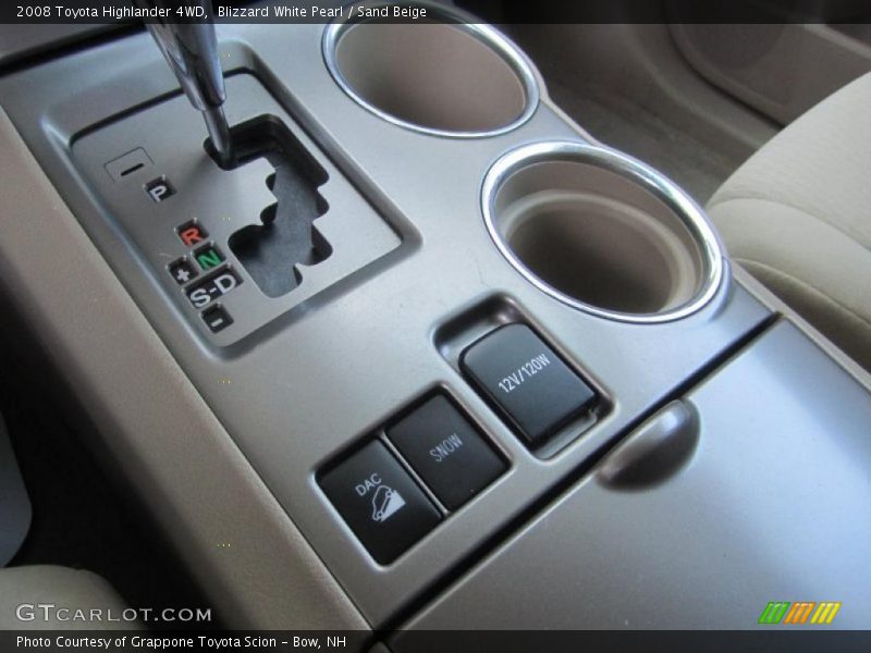 Blizzard White Pearl / Sand Beige 2008 Toyota Highlander 4WD