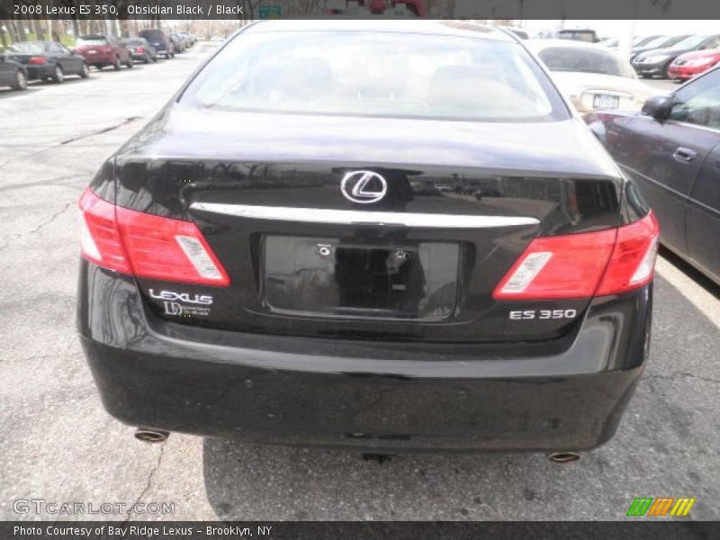 Obsidian Black / Black 2008 Lexus ES 350