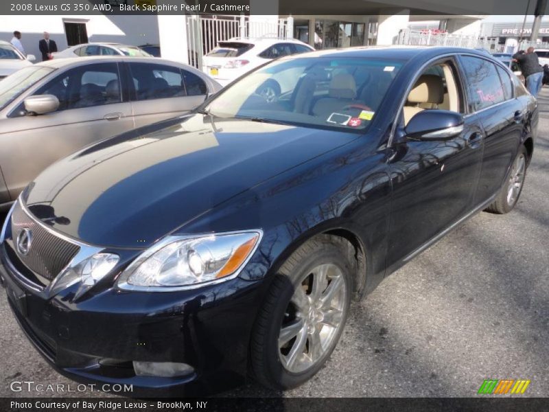 Black Sapphire Pearl / Cashmere 2008 Lexus GS 350 AWD