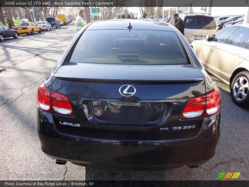 Black Sapphire Pearl / Cashmere 2008 Lexus GS 350 AWD