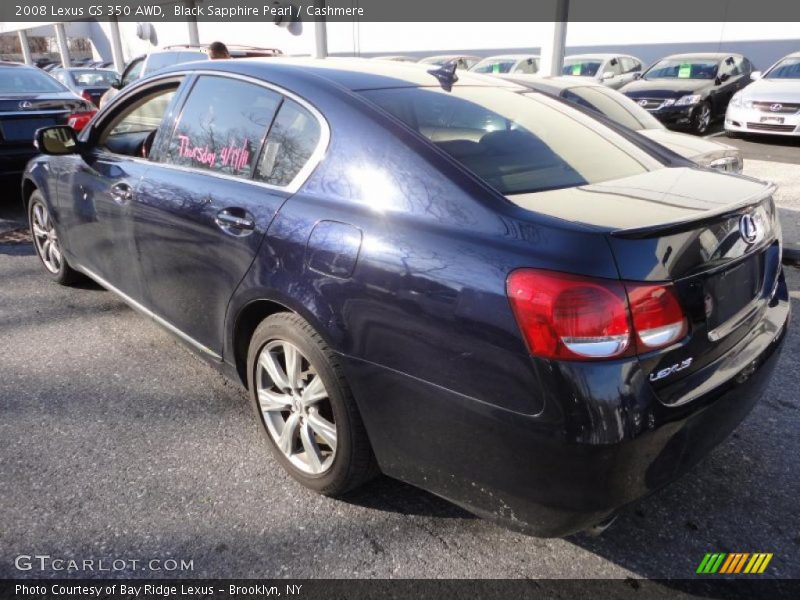 Black Sapphire Pearl / Cashmere 2008 Lexus GS 350 AWD