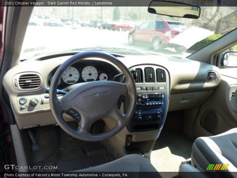 Dark Garnet Red Metallic / Sandstone 2001 Chrysler Voyager