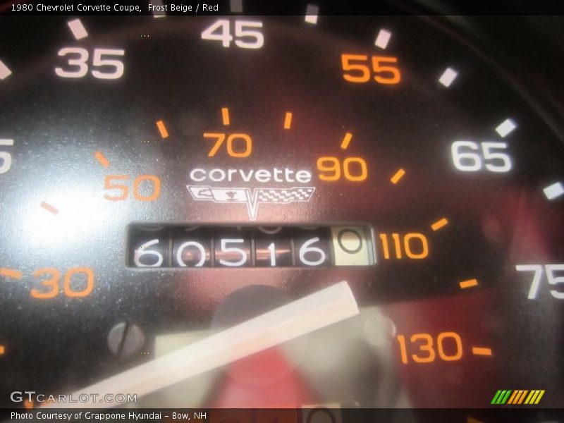 Frost Beige / Red 1980 Chevrolet Corvette Coupe