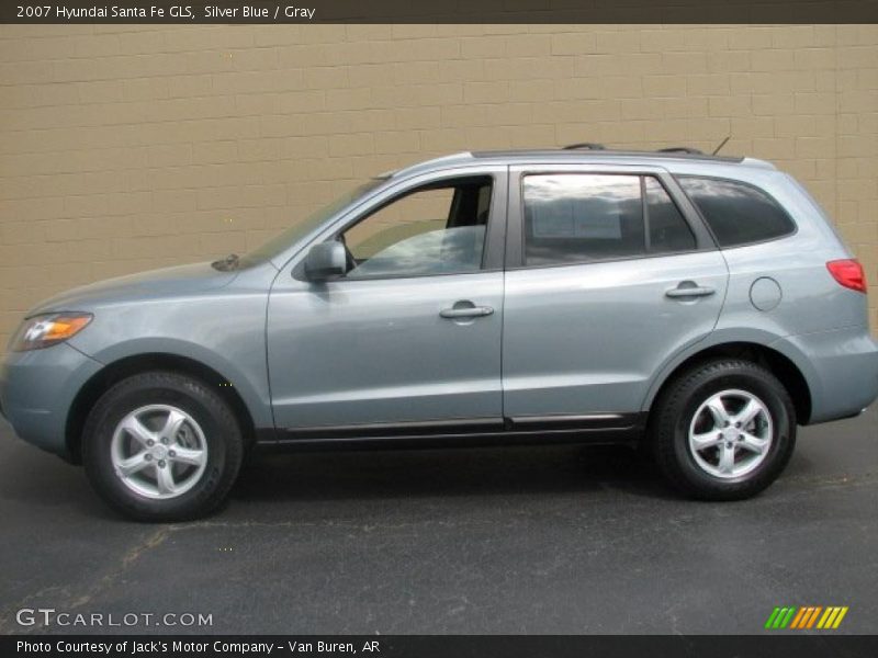 Silver Blue / Gray 2007 Hyundai Santa Fe GLS