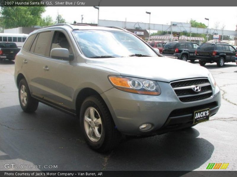 Silver Blue / Gray 2007 Hyundai Santa Fe GLS