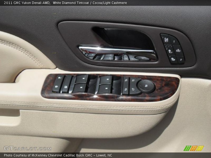 White Diamond Tintcoat / Cocoa/Light Cashmere 2011 GMC Yukon Denali AWD