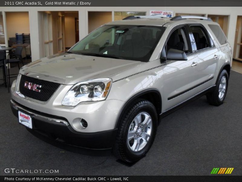 Gold Mist Metallic / Ebony 2011 GMC Acadia SL