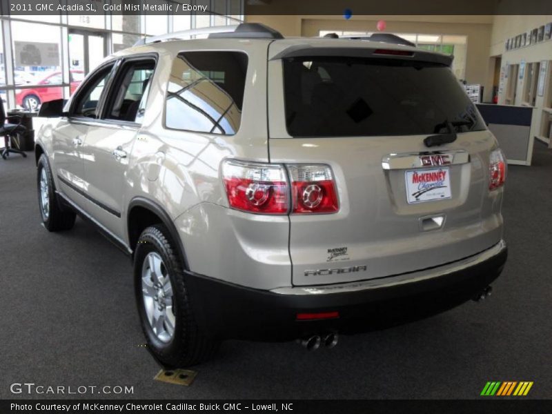 Gold Mist Metallic / Ebony 2011 GMC Acadia SL