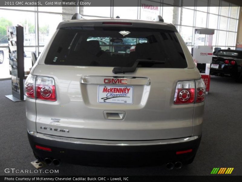 Gold Mist Metallic / Ebony 2011 GMC Acadia SL