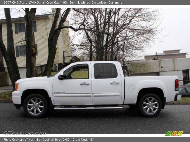 Summit White / Cocoa/Light Cashmere 2007 GMC Sierra 1500 Denali Crew Cab 4WD