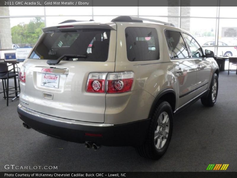 Gold Mist Metallic / Ebony 2011 GMC Acadia SL