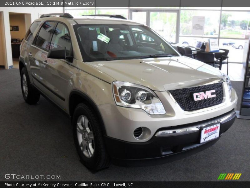 Gold Mist Metallic / Ebony 2011 GMC Acadia SL