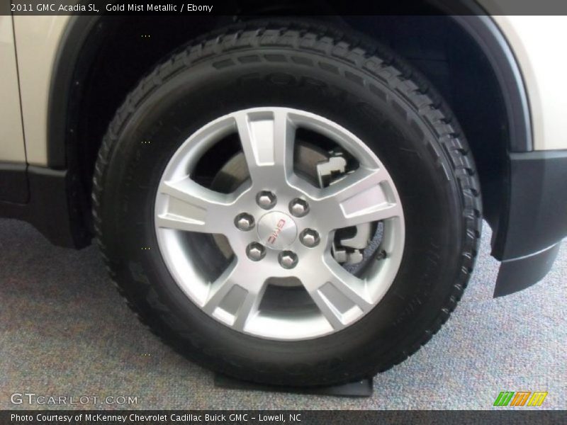 Gold Mist Metallic / Ebony 2011 GMC Acadia SL