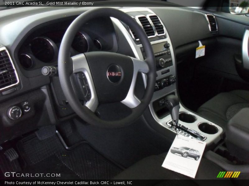 Gold Mist Metallic / Ebony 2011 GMC Acadia SL