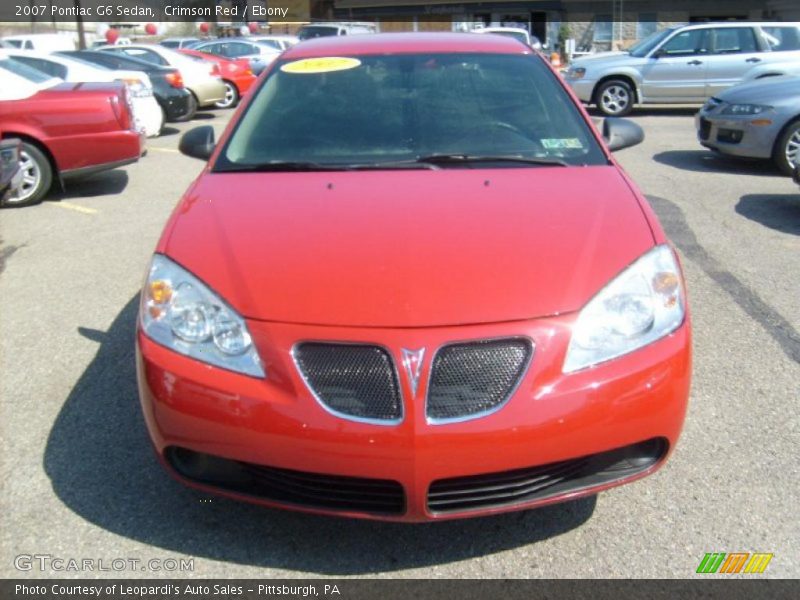 Crimson Red / Ebony 2007 Pontiac G6 Sedan