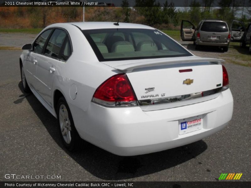 Summit White / Neutral 2011 Chevrolet Impala LT