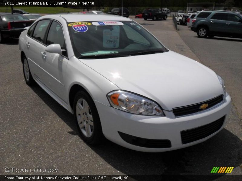 Summit White / Neutral 2011 Chevrolet Impala LT
