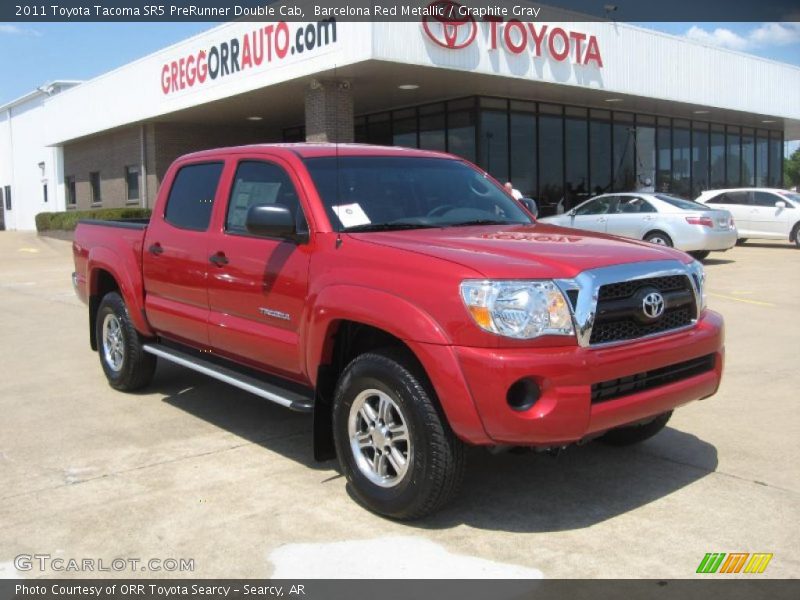 Barcelona Red Metallic / Graphite Gray 2011 Toyota Tacoma SR5 PreRunner Double Cab