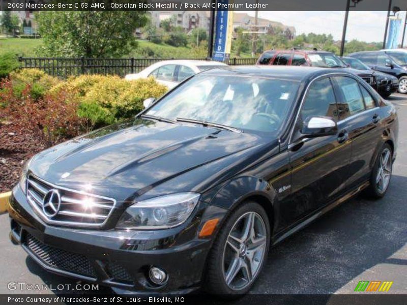 Obsidian Black Metallic / Black AMG Premium Leather 2009 Mercedes-Benz C 63 AMG
