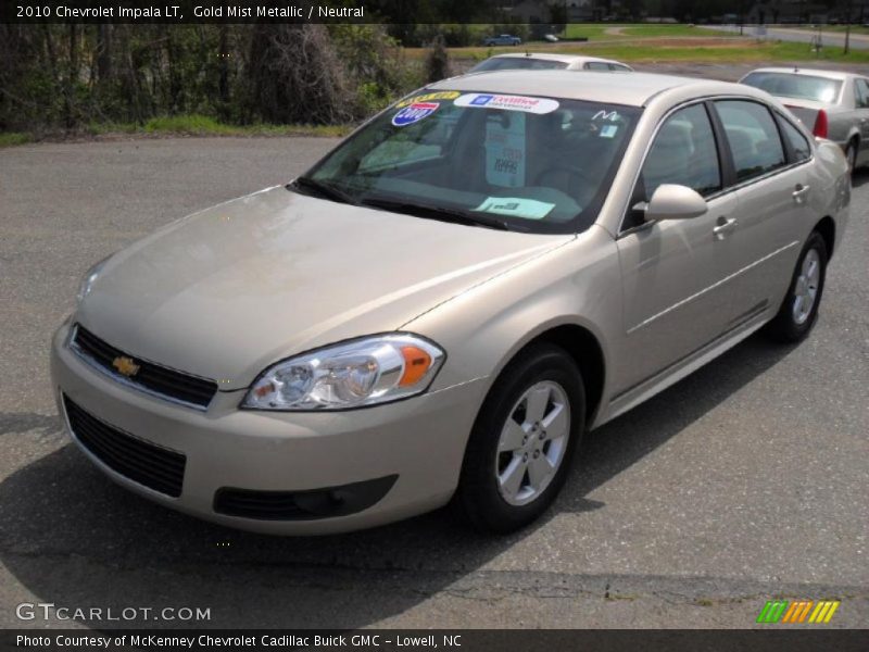 Gold Mist Metallic / Neutral 2010 Chevrolet Impala LT