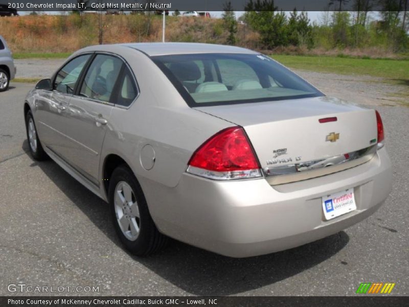 Gold Mist Metallic / Neutral 2010 Chevrolet Impala LT