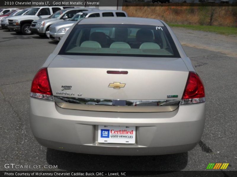 Gold Mist Metallic / Neutral 2010 Chevrolet Impala LT