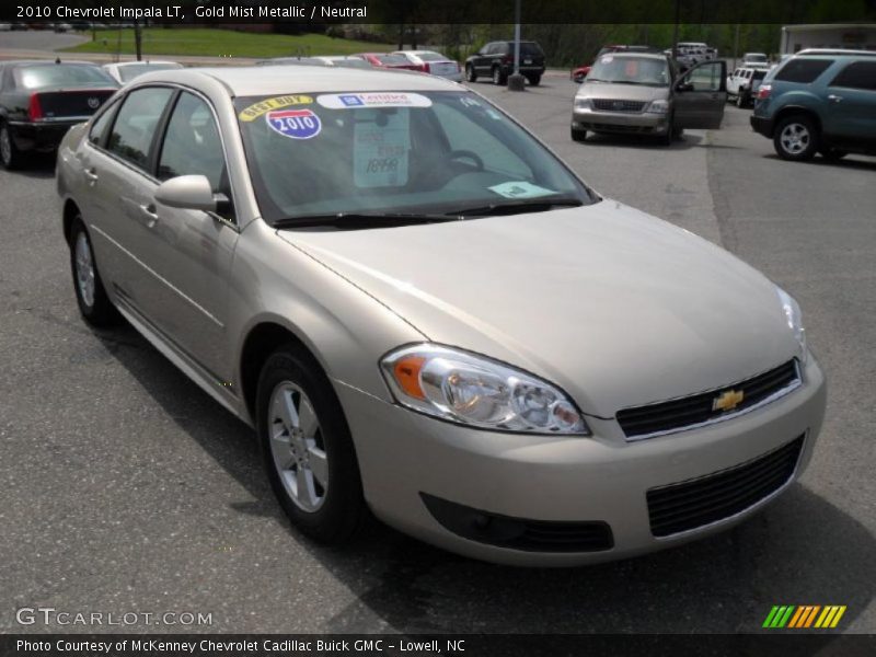 Gold Mist Metallic / Neutral 2010 Chevrolet Impala LT