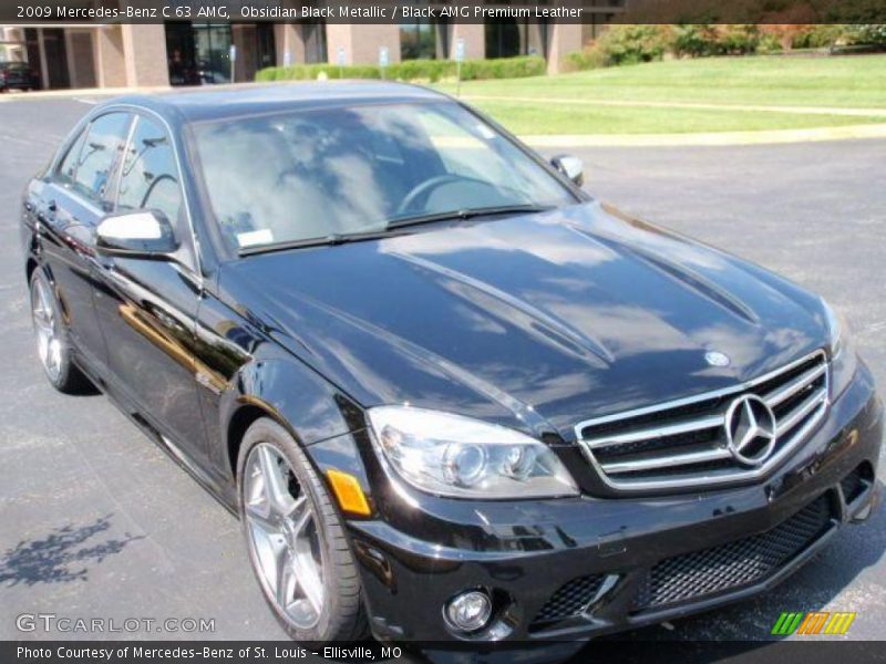 Obsidian Black Metallic / Black AMG Premium Leather 2009 Mercedes-Benz C 63 AMG