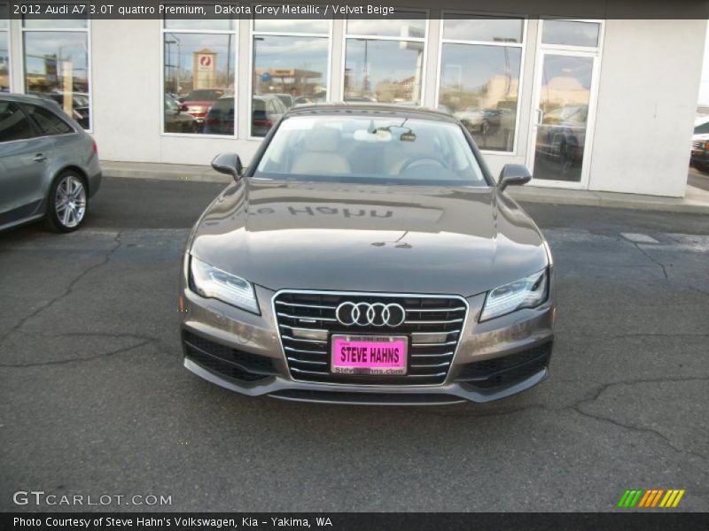 Dakota Grey Metallic / Velvet Beige 2012 Audi A7 3.0T quattro Premium